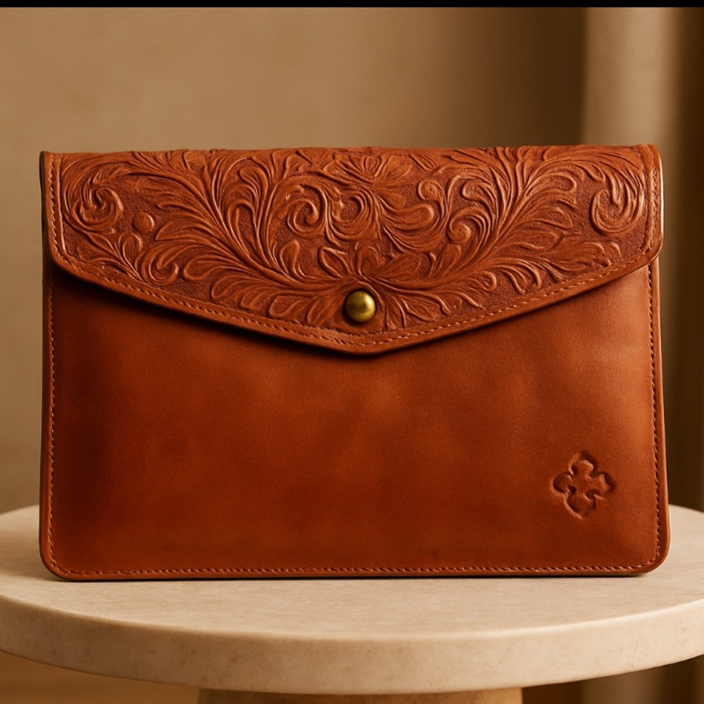 Patricia Nash Midi Tech Portfolio for I-Pad Mini” Tooled Leather Case Pu…